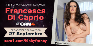 En free webcam show, découvrez sur CAM4, cette beauté fulgurante, l’étoile du porno Francesca Di Caprio dans un show inoubliable en free webcam show!