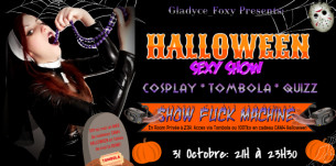 Gladyce_Foxy, gothique et fetish dans une webcam hot spéciale Halloween le 31 octobre 2018 de 21h à 23h30