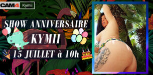 🎂 Fêtez un Joyeuse Anniversaire à Kymii le 15 Juillet à 10h00! 🎉 Camgirl & Pin up attitude en free live sex cams